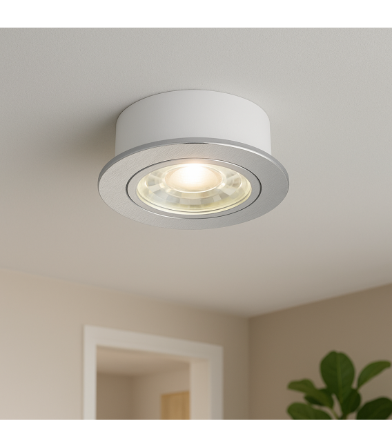 Apparecchio LED resistente all'acqua FIN C 3W Argento - Soffitto/Parete – Foto