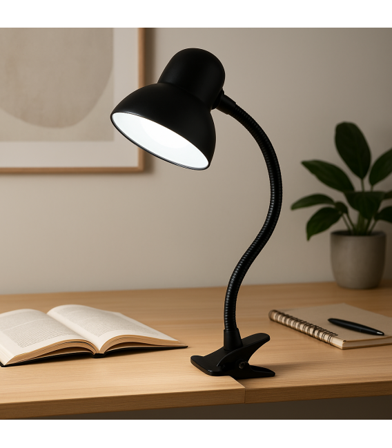 RONI Flex Lampe de bureau LED à pince - Finition noire épurée – Photo