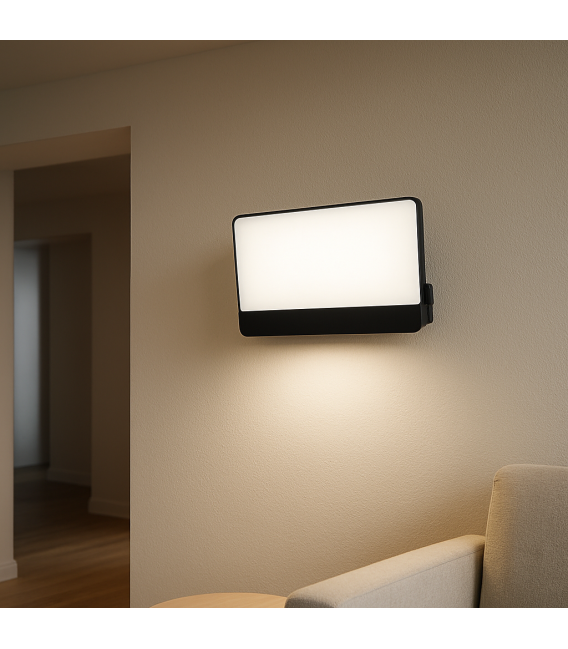 Proiettore LED BRYZA 50W Nero - Bianco Naturale Luminoso – Foto