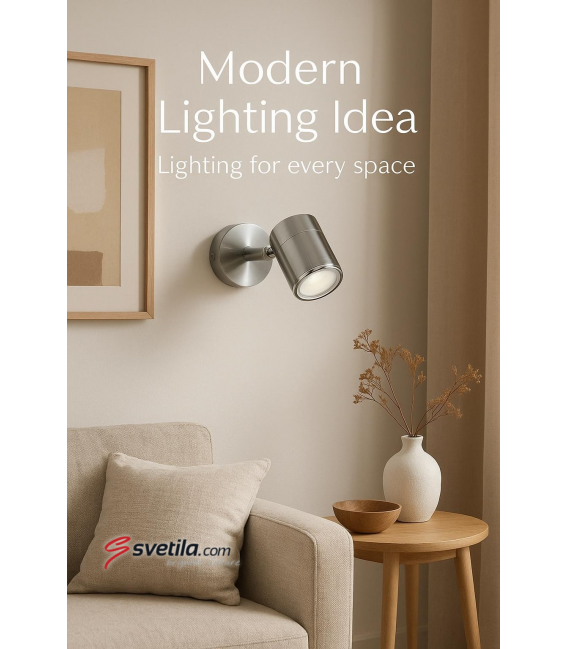 OLAF GU10 1C Leuchte - Chrom/Mattchrom – foto