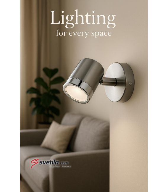 Svetilka OLAF GU10 1C - krom/matni krom – fotografija