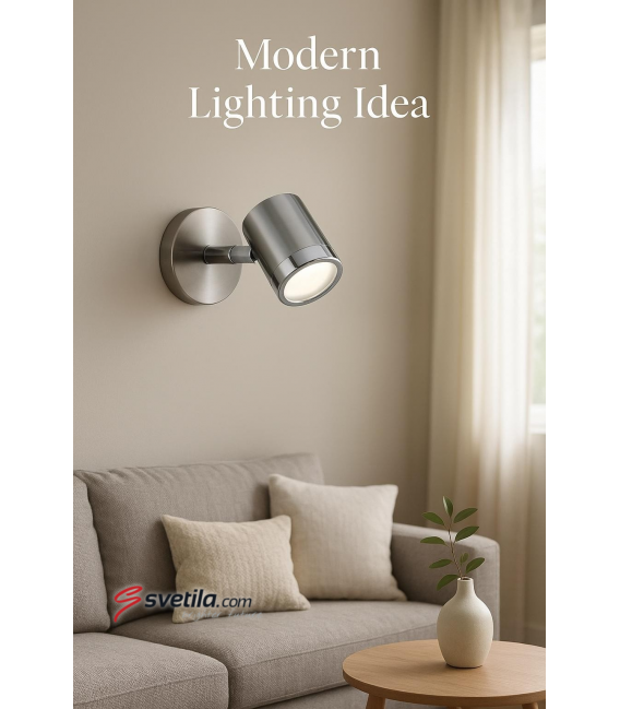 OLAF GU10 1C Leuchte - Chrom/Mattchrom – foto