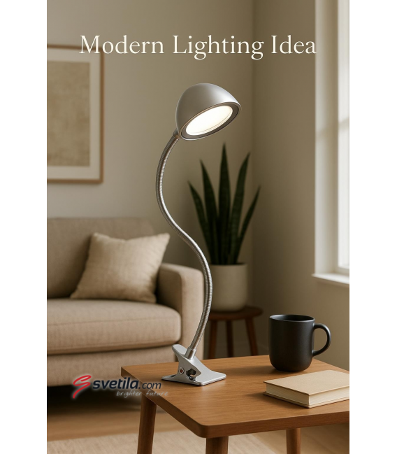 RONI Flex Lampe de bureau LED à pince - Blanc – Photo