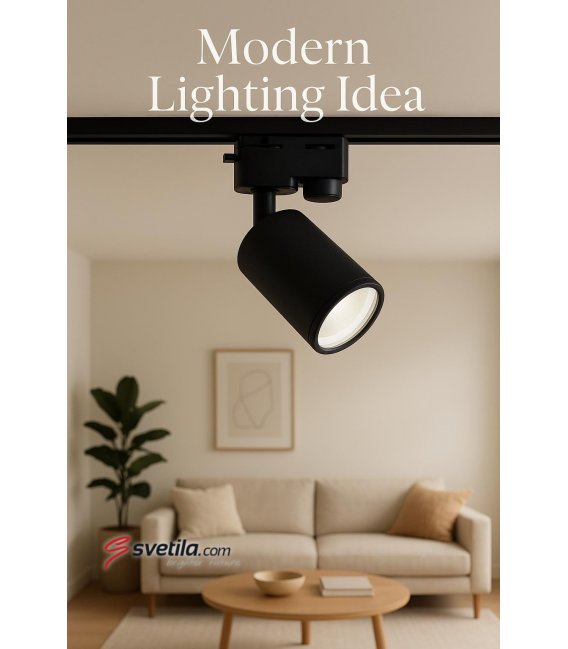 ZULA TRA GU10 črna - Premium tračna svetilka – fotografija