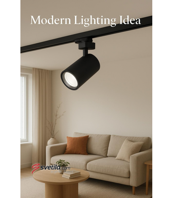 ZULA TRA GU10 črna - Premium tračna svetilka – fotografija