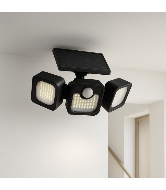 Projecteur solaire à LED avec détecteur de mouvement - SIREN 7W CW – Photo