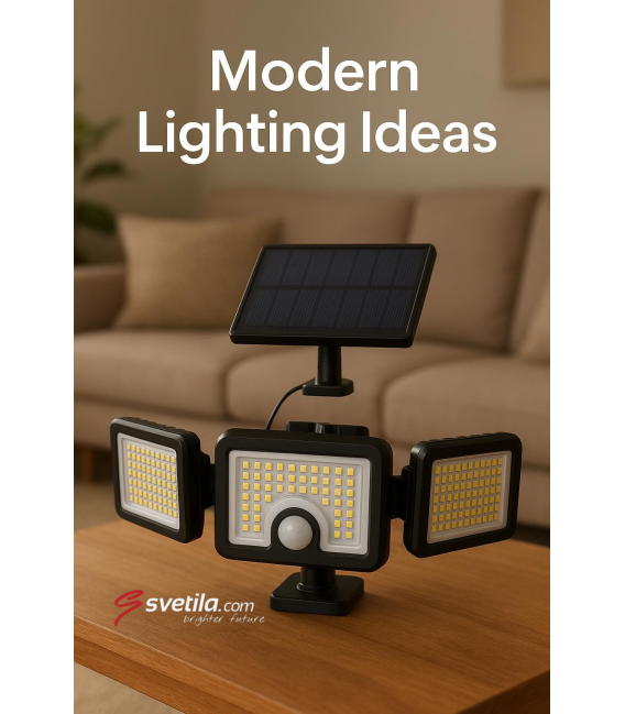 Spot solaire à LED avec détecteur de mouvement - SALEM 5W CW – Photo