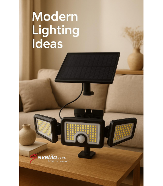 Faretto solare a LED con sensore di movimento - SALEM 5W CW – Foto