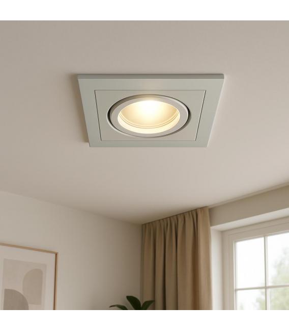 Elegantna stropna vgradna svetilka BORYS D GU10 srebrna 220V, 50W – fotografija