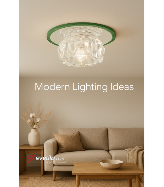 Luminaire encastré Crystal MIRA C G4 Clair (HL801) – Photo