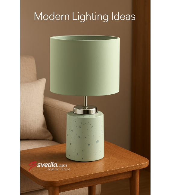 HELENA E14 White/Silver Table Lamp - Illuminate Your Desk – photo