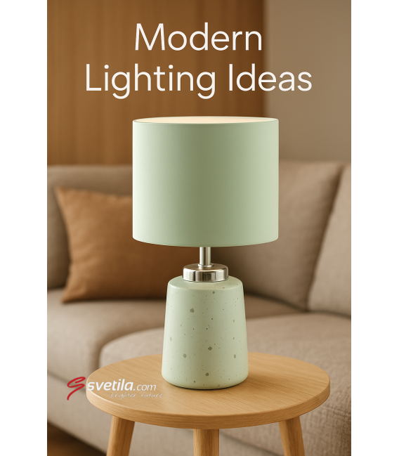 HELENA E14 White/Silver Table Lamp - Illuminez votre bureau – Photo