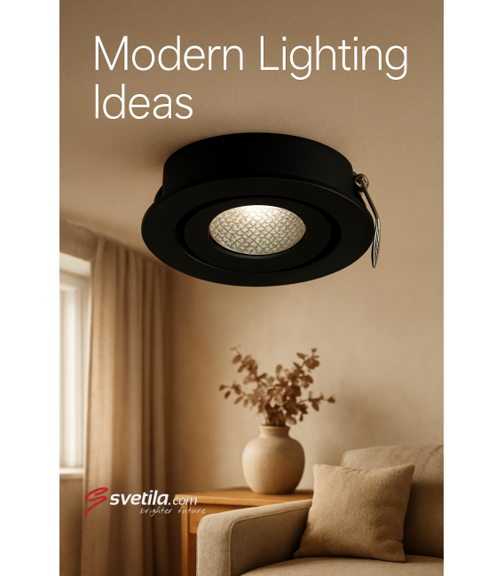 MATI C 1,5W NW LED vgradna svetilka dekorativna črna – fotografija