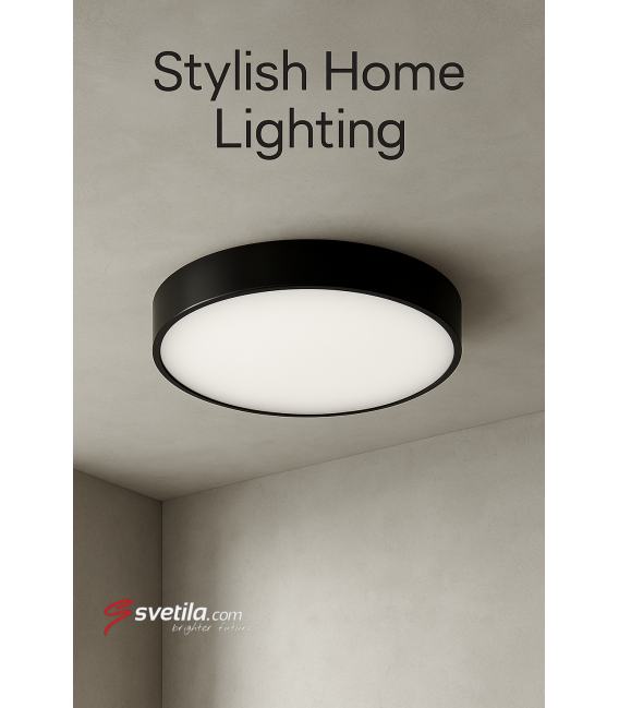 Ceiling LED Luminaire TOTEM C 24W NW - Black – photo