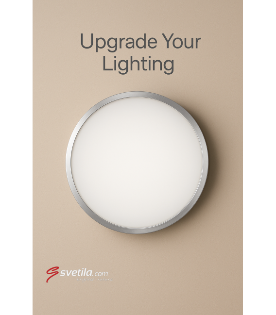 Stropna LED svetilka PLANAR 36W NW srebrna - Zunanja fasadna – fotografija