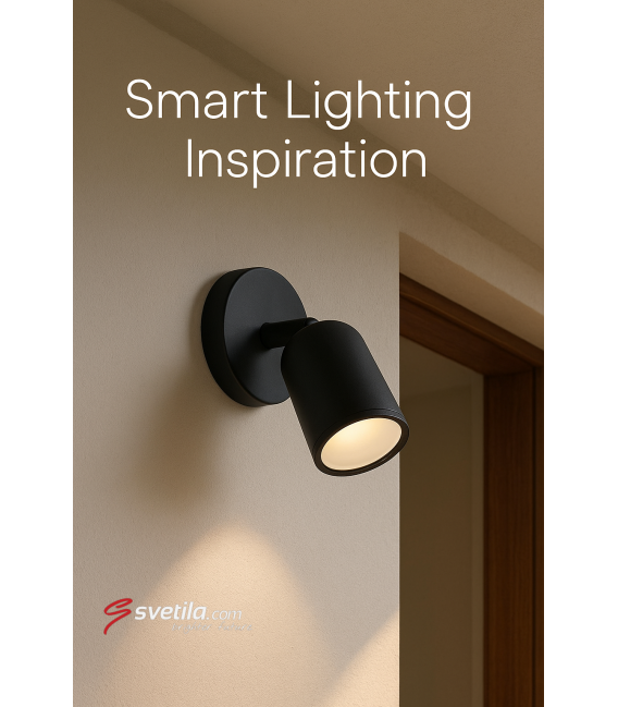 Luminaire noir BOGNA GU10 1C - Une solution d'éclairage unique – Photo