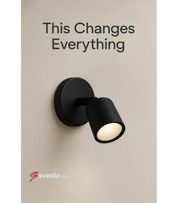 Črna svetilka BOGNA GU10 1C -  – fotografija