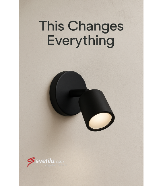 Luminaria negra BOGNA GU10 1C - Solución de iluminación única – foto