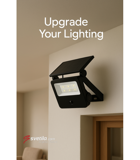 Faretto solare a LED con sensore di movimento - SANTOR 2W CW – Foto