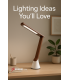LED GIBON white / brown, brightness & white light adjustable 13567-38655