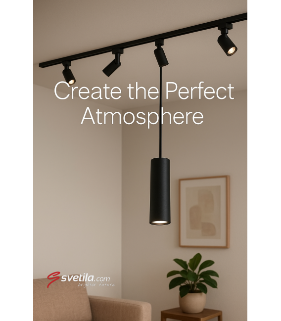 DARIA TRA 30 GU10 Black Pendant - Track Light Luminaire – photo