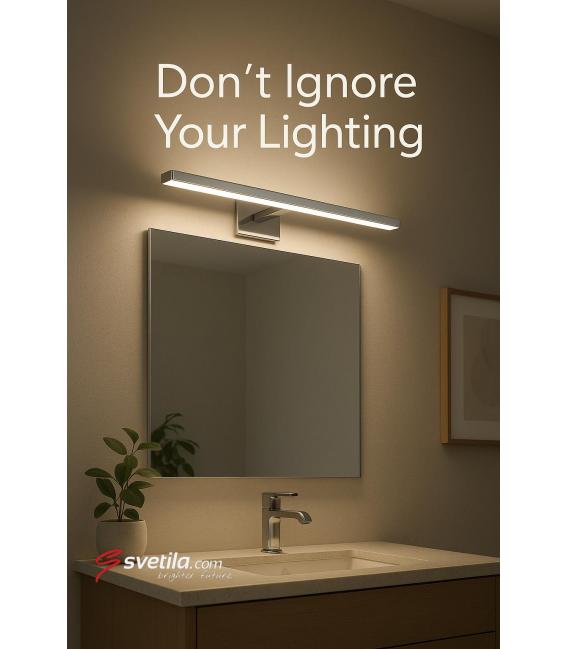 Water-Resistant LED Wall Luminaire MARTA 8W Chrome NW – photo