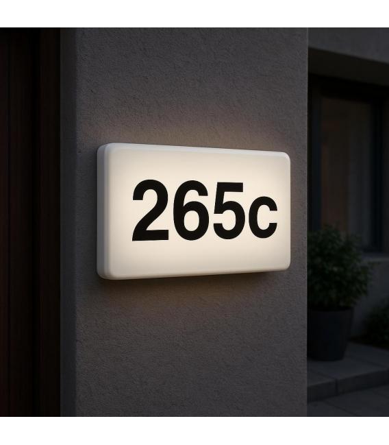 Apparecchio LED antipolvere MORGAN 20W Bianco - Facciata esterna – Foto