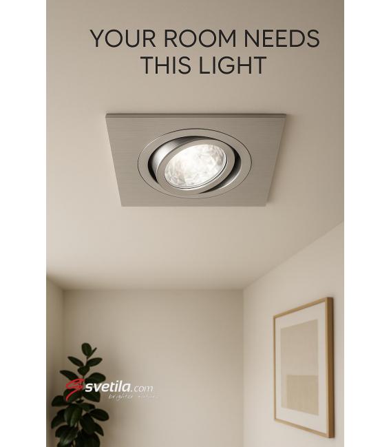 ALUM D GU10 Silver Recessed Luminaire Elegant Design – photo