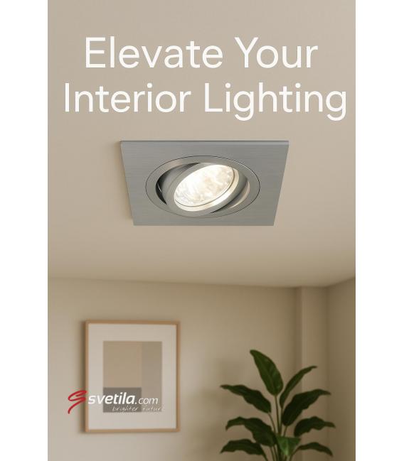 ALUM D GU10 Silver Recessed Luminaire Elegant Design – photo