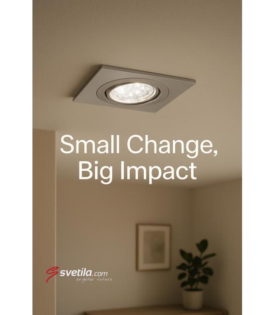 ALUM D GU10 Silver Recessed Luminaire Elegant Design – photo