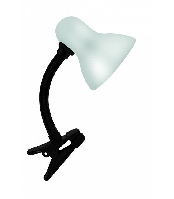 Silberne TOLA E27 CLIP Schreibtischlampe - Beleuchten Sie Ihren Arbeitsbereich – foto