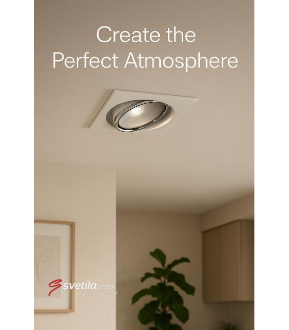 OKTAN D GU5.3 Blanco Luminaria empotrada en el techo Elegante, 12V, 50W – foto