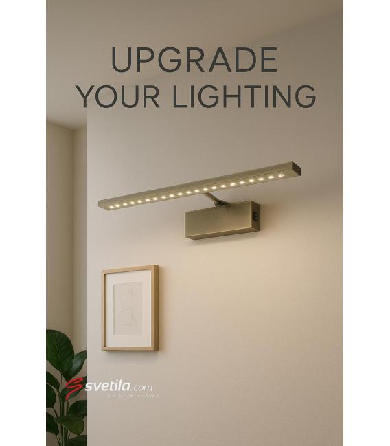 Luminaria LED RITON 6W Antic Brass - Perfecta para obras de arte – foto