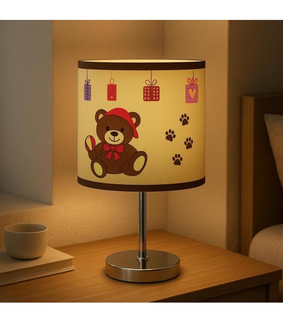 NUKA E14 Marrón - Preciosa lámpara de sobremesa infantil de diseño – foto