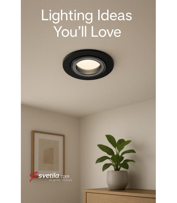 SELENA C Luminaire encastré en verre Noir, 12V, 40W – Photo