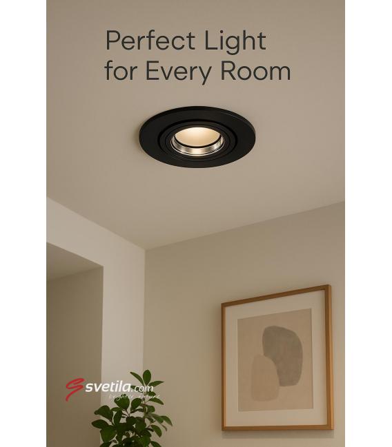 SELENA C Luminaire encastré en verre Noir, 12V, 40W – Photo