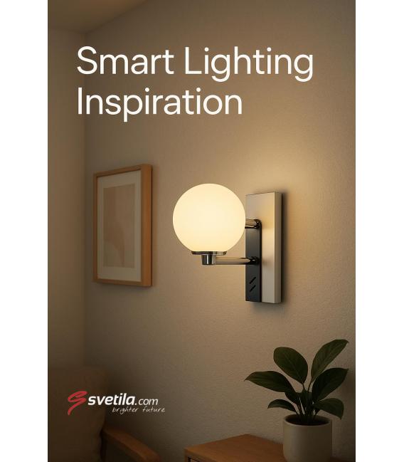NELI 1L 6W WW Chrome LED svetilka - elegantna luč za osvetlitev – fotografija
