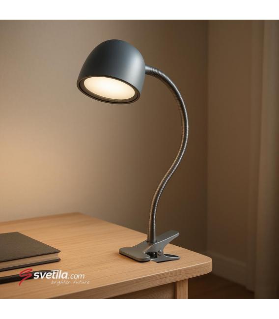 RONI Flex Clip-On Silver LED Lampe - Beleuchten Sie Ihren Schreibtisch – foto