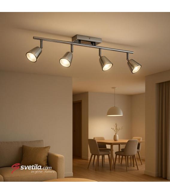 Stylish TOMI GU10 4I Luminaire in Chrome & White Finish – photo