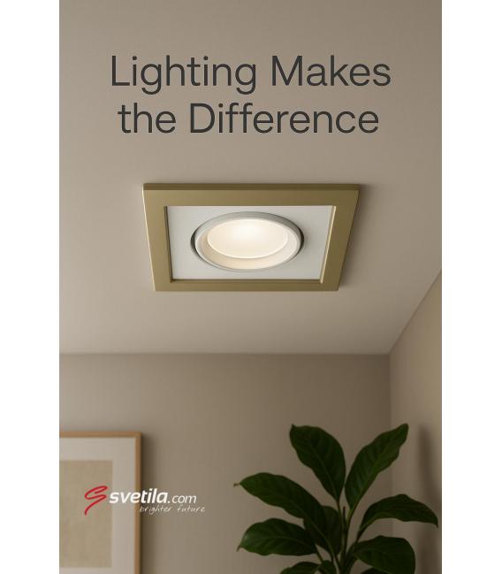 Elegant BORYS D GU10 Luminaria empotrada en el techo Beige Blanco – foto