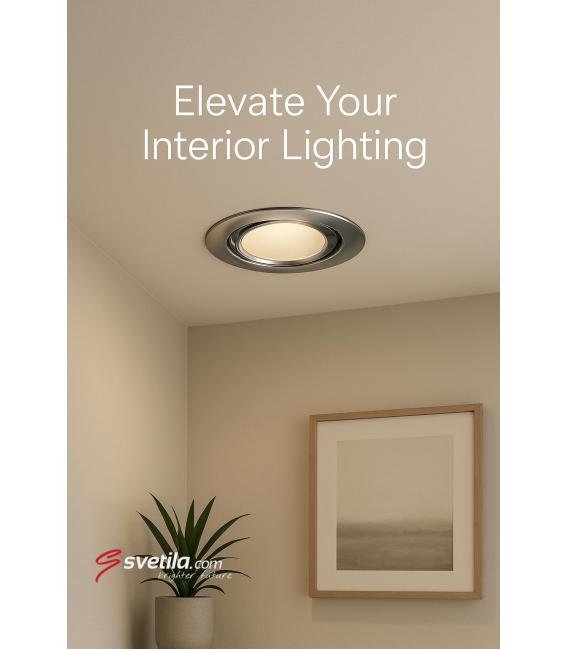 Elegant Recessed Luminaire OKTAN C GU5.3 Chrome – photo