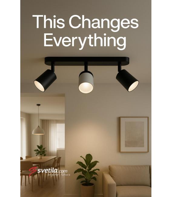 ZEBRA SPT GU10 3L Schwarz/Weiß Leuchte - Einzigartige Beleuchtungslösung – foto