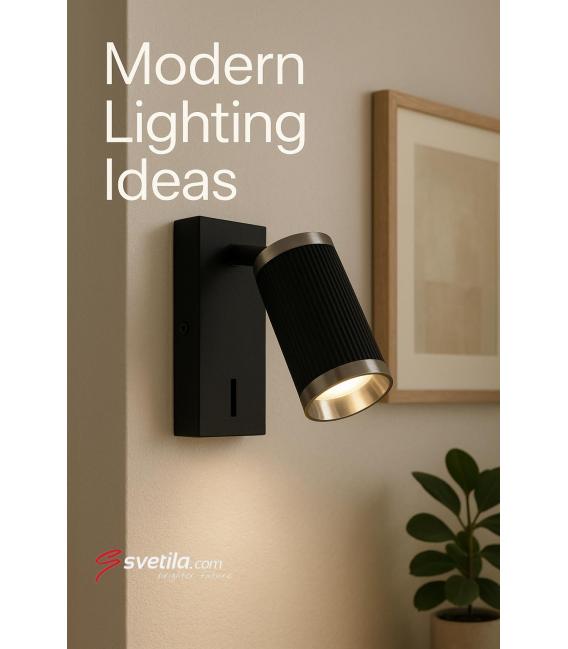 FRIDA WLL GU10 Negro Cromado Interruptor - Luminaire – foto