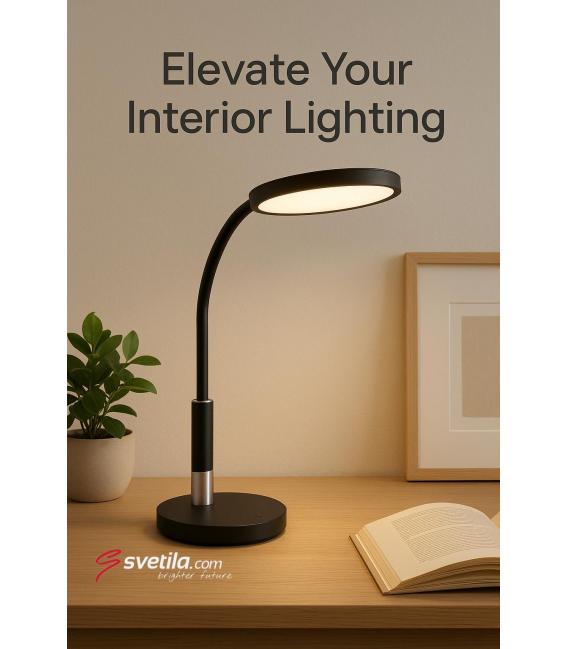 Black SAMUEL LED Desk Lamp with Five-Stage Control – photo