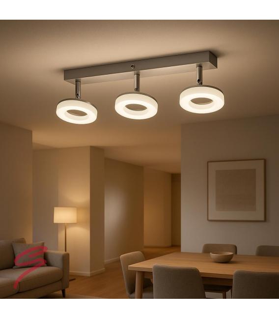 Donat 3L WW Chrome - Luminaire LED pour un éclairage élégant – Photo