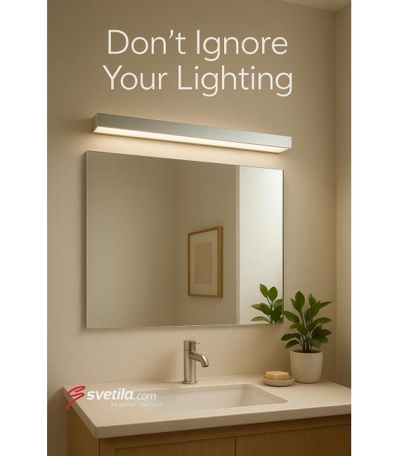 Moderna Luminaria LED de Pared Resistente al Agua 14W Plata NW - Iluminación de Baños – foto