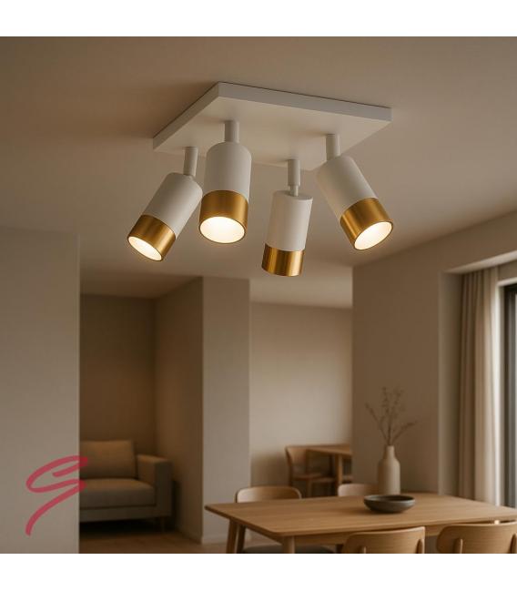 PUZON SPT GU10 4D Luminaire - White/Gold Finish – photo