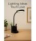 LABOR LED-Schreibtischlampe mit 3-Stufen-Dimmung Stifthalter, Schwarz 12741-39078