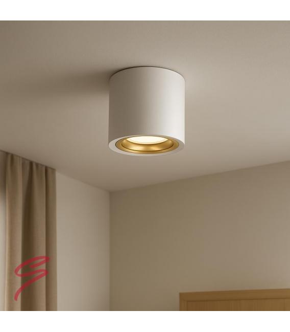 Plafonnier HARY C GU10 Blanc/Or - Elegant – Photo