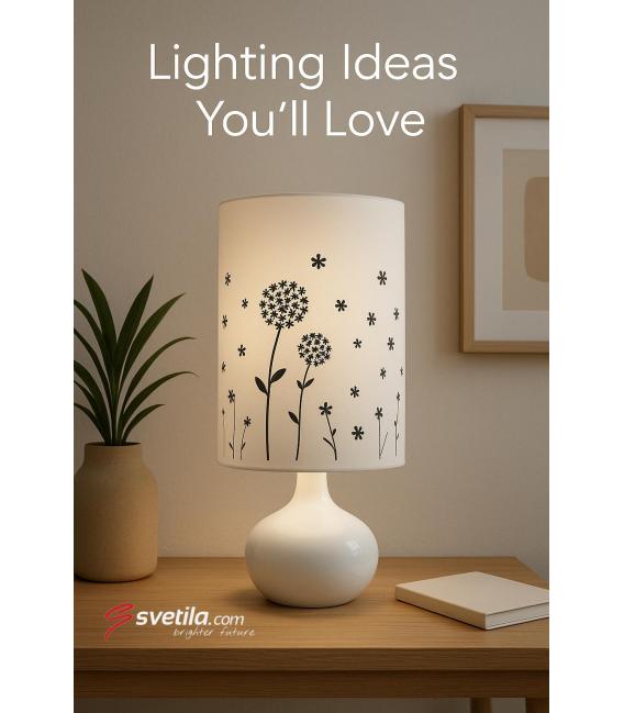 ZYTA FOOT E14 Artistic Floral Table Lamp - Graphic Design – photo